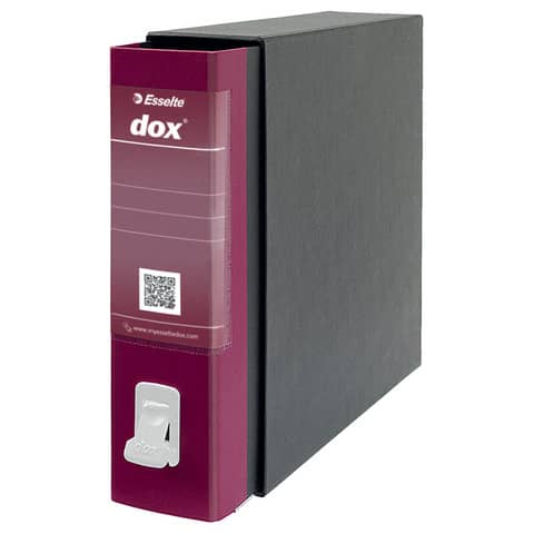 Rexel Dox 2 - Cartellina con meccanismo a leva - larghezza dorsale 80 mm - per Foolscap - bordeaux