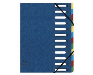 Exacompta Nature Future Harmonika - Classificatore - espandibile - 12 compartimenti - blu