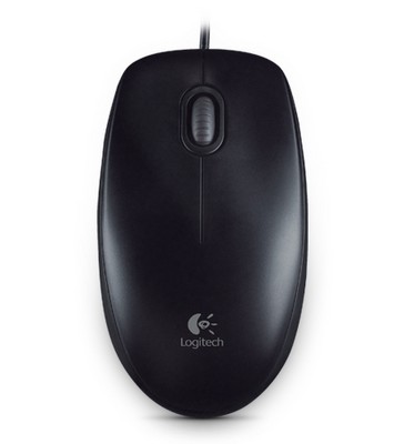 Logitech B100 - Mouse - per destrorsi e per sinistrorsi - ottica - 3 pulsanti - cablato - USB - nero