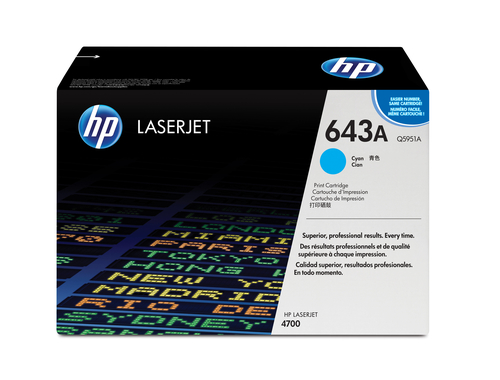 HP 643A - Ciano - originale - LaserJet - cartuccia toner (Q5951A) - per Color LaserJet 4700, 4700dn, 4700dtn, 4700n, 4700ph+