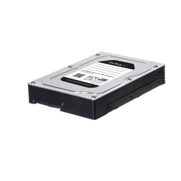 StarTech.com Adattatore hard disk da 2,5" a 3,5" - Per unita' SSD/HDD SATA e SAS - Box esterno - 2.5" - SATA 6Gb/s / SAS 6Gb/s - SAS 6Gb/s, SATA 6Gb/s - nero, argento