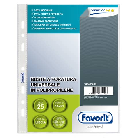 Favorit SUPERIOR - Busta trasparente - per 150 …
