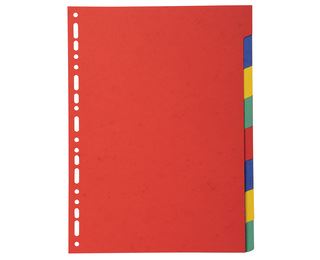 Exacompta - Divisorio - 8 parti - per A4 - con schede - colori assortiti