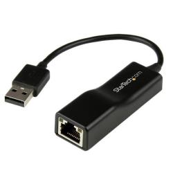 StarTech.com Adattatore USB 2.0 a Ethernet - Scheda di rete LAN Esterna USB2.0 a (RJ45) Ethernet 10/100 Mbps - Convertitore USB Ethernet - Adattatore di rete - USB 2.0 - 10/100 Ethernet - nero