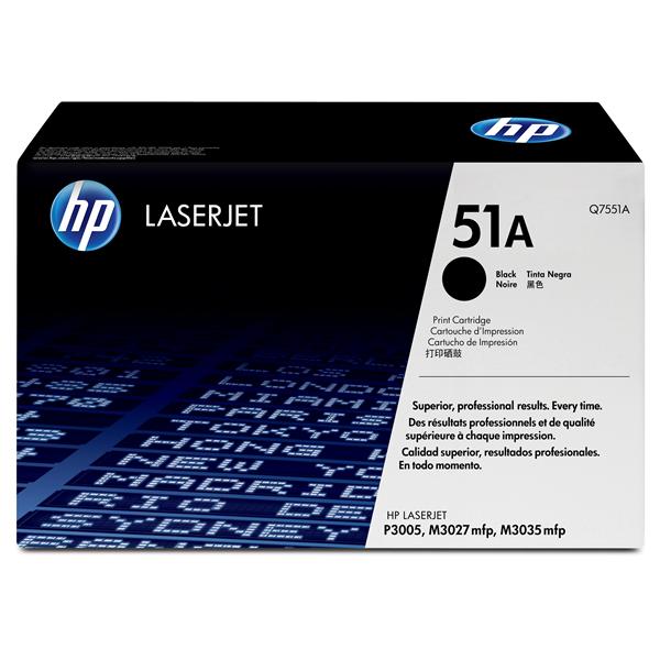 HP 51A - Nero - originale - LaserJet - cartuccia toner (Q7551A) - per LaserJet M3027, M3027x, M3035, M3035xs, P3005, P3005d, P3005dn, P3005n, P3005x
