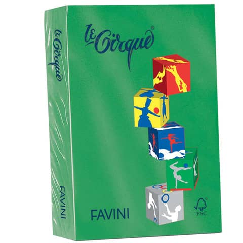 FAVINI HOME-OFFICE BASIC Le Cirque - Bandiera verde - A4 (210 x 297 mm) - 80 g/m² - 500 fogli carta comune