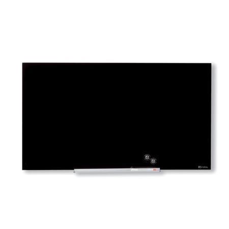 Nobo Diamond - Lavagna bianca - montabile a parete - 993 x 559 mm - vetro temperato - magnetica - nero