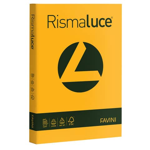 FAVINI HOME-OFFICE PROFESSIONAL RISMALUCE - Giallo oro - A4 (210 x 297 mm) - 200 g/m² - 125 fogli carta comune