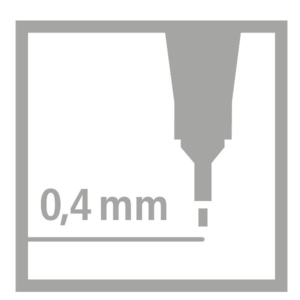 STABILO point 88 Mini - Penna punta in fibra - colori assortiti - inchiostro base acqua - 1 mm - medio (pacchetto di 18)