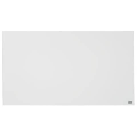 Nobo Diamond - Lavagna bianca - montabile a parete - 993 x 559 mm - vetro temperato - magnetica - bianco