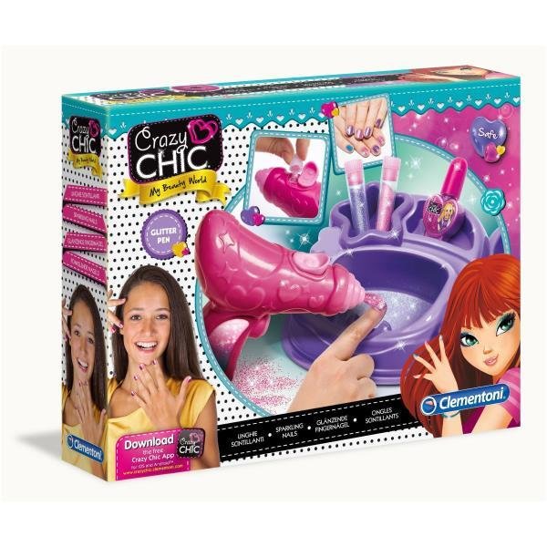 Clementoni Crazy Chic - Kit unghie scintillanti