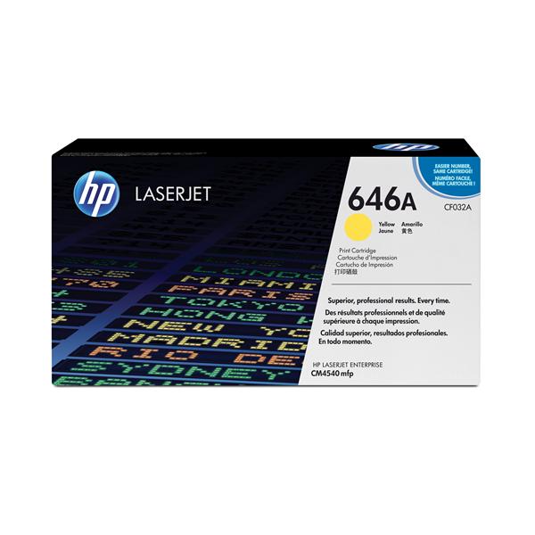 HP 646A - Giallo - originale - LaserJet - cartuccia toner (CF032A) - per Color LaserJet Enterprise CM4540 MFP, CM4540f MFP, CM4540fskm MFP