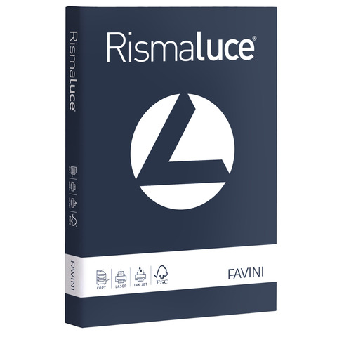 FAVINI RismaLuce - Blu cobalto - A4 (210 x 297 mm) - 200 g/m² - 125 fogli carta multiuso