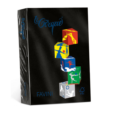 FAVINI Le Cirque forti - Nero - A4 (210 x 297 mm) - 80 g/m² - 500 fogli carta colorata