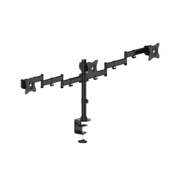 Multibrackets MB3385 - Supporto - per 3 schermi LCD - acciaio, lega di alluminio - argento - dimensione schermo: 15"-27" - installabile sul tavolo