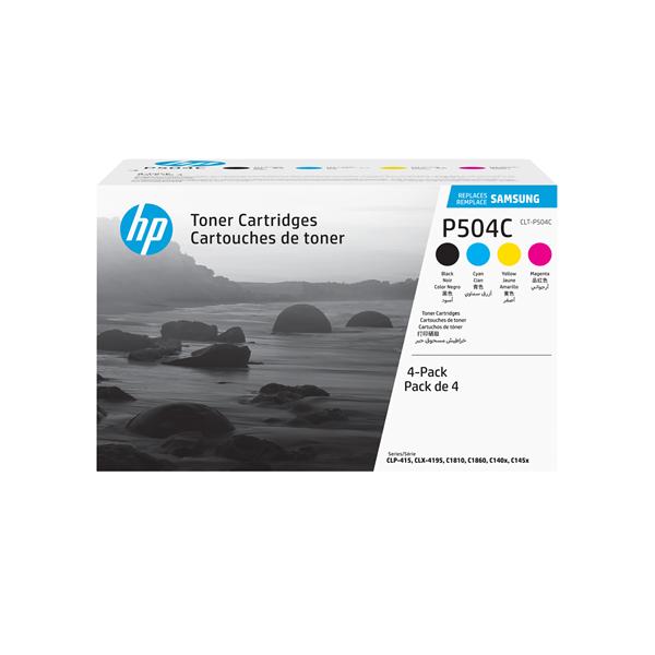Samsung CLT-P504C - Confezione da 4 - nero, giallo, ciano, magenta - originale - cartuccia toner (SU400A) - per Samsung CLP-415, CLX-4195; MultiXpress SL-C1453, C1454; Xpress SL-C1404, C1810, C1860