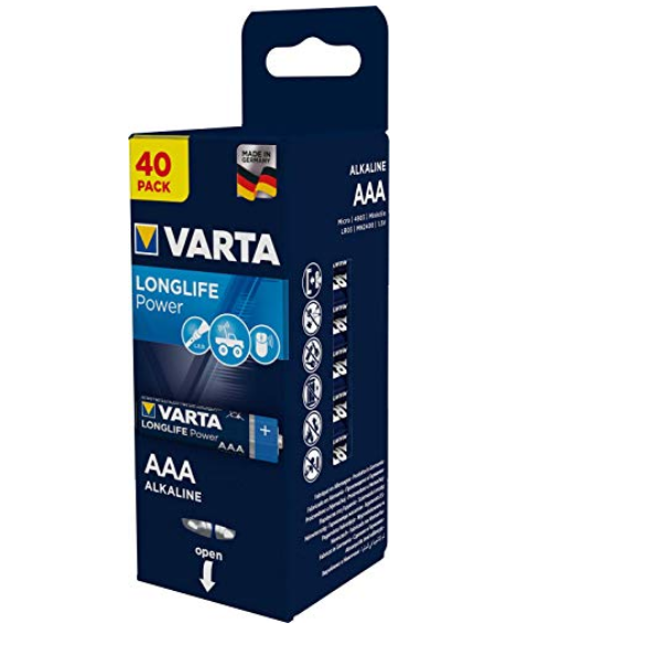 Varta Longlife Power 4903 - Batteria 40 x AAA / LR03 - Alcalina