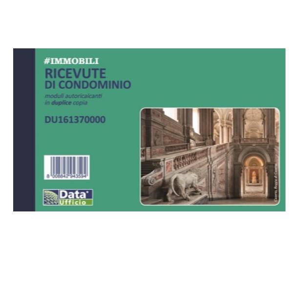 Data Ufficio - Blocco ricevute condiminiali - 50 fogli - 168 x 100 mm - duplicato - senza carbonio