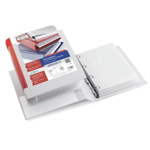 SEI STELVIO TI A4 - Raccoglitore ad anelli - larghezza dorsale 100 mm - per 220 x 300 mm - blu