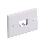 Panduit MINI-COM Classic Series Faceplate - Faceplate - bianco spento - 1 modulo - 2 porte