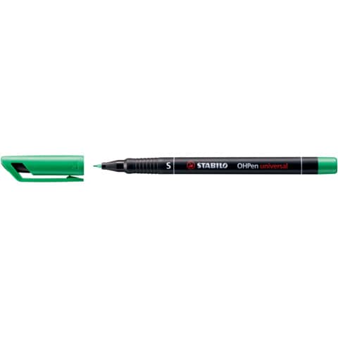 STABILO OHPen universal - Penna a punta sottile - permanente - per lucidi - verde - 0.4 mm - superfine