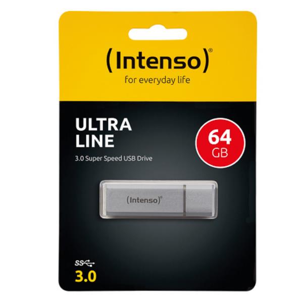 Intenso Ultra Line - Chiavetta USB - 64 GB - USB 3.0 - argento
