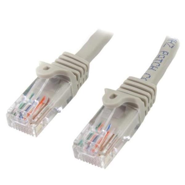StarTech.com Cavo di Rete da 7m Grigio Cat5e Ethernet RJ45 Antigroviglio - Cavo Patch Snagless - Cavo patch - RJ-45 (M) a RJ-45 (M) - 7 m - UTP - CAT 5e - antiaggrovigliamento - grigio