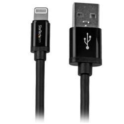 StarTech.com Cavo da USB a Lightning da 2 m - Cavo di ricarica lungo per iPhone / iPad / iPod - Cavo da Lightning a USB - Certificato Apple MFi - Nero (USBLT2MB) - Cavo Lightning - Lightning maschio a USB maschio - 2 m - a doppia schermatura - nero - per P/N: ST4200MINI2, ST4200MINIC
