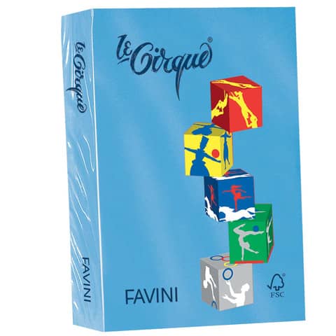 FAVINI HOME-OFFICE BASIC Le Cirque - Blu reale - A4 (210 x 297 mm) - 80 g/m² - 500 fogli carta comune