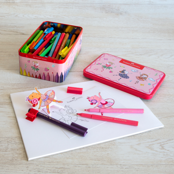 Faber-Castell CONNECTOR Ballerina - Penna punta in fibra - colori assortiti brillanti (pacchetto di 33)