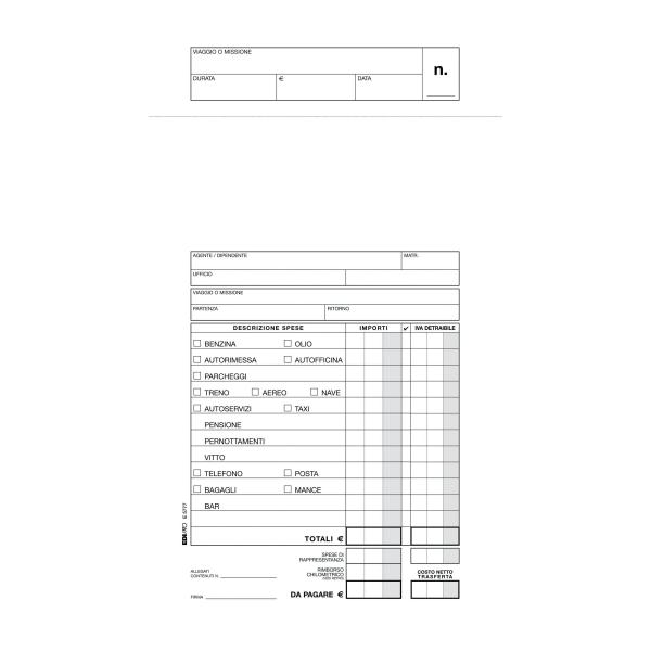 Edipro - Busta nota spese - 280 x 148 mm (pacchetto di 25)