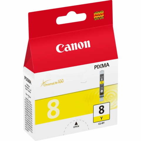 Canon CLI-8Y - 13 ml - giallo - originale - serbatoio inchiostro - per PIXMA iP3500, iP4500, iP5300, MP510, MP520, MP610, MP960, MP970, MX700, MX850, Pro9000
