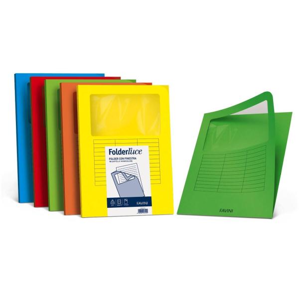 FAVINI HOME-OFFICE PROFESSIONAL luce - Cartella a L - per 220 x 310 mm - scarlatto (pacchetto di 10)