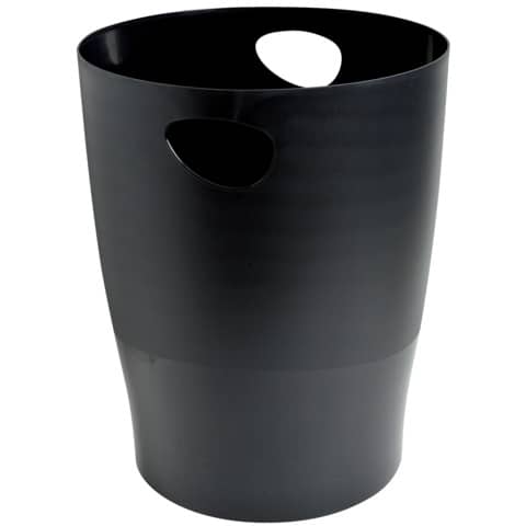 Exacompta ECOBIN Classic - Cestino della spazzatura - 15 L - maniglie - polipropilene (PP) - nero eco