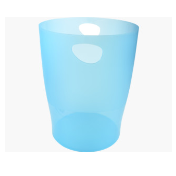 Exacompta ECOBIN Classic - Cestino della spazzatura - 15 L - maniglie - polipropilene (PP) - turchese trasparente