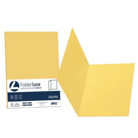 FAVINI HOME-OFFICE PROFESSIONAL luce - Cartella semplice - per 250 x 340 mm - giallo sole (pacchetto di 50)