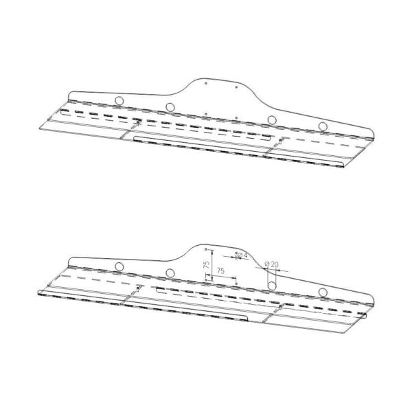 Neomounts KEYB-V050 - Componente di montaggio (ripiano) - per tastiera / mouse - argento - interfaccia montaggio: 75 x 75 mm