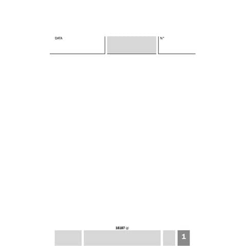 Data Ufficio - Ordini generici - 25 fogli - 100 x 168 mm - tripla - senza carbonio - numerato