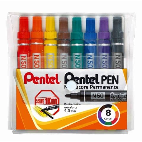 Pentel - Marcatore - permanente - colori assortiti …