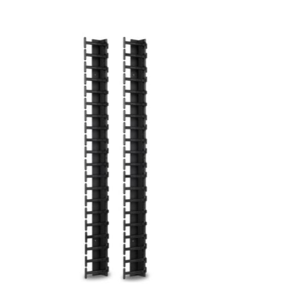 APC - Pannello di gestione cavi rack - nero - 42U (pacchetto di 2) - per P/N: AR9300SP, AR9300SP-R, SMX3000HVTUS, SMX3000LVUS, SRT1000RMXLI, SRT1000RMXLI-NC