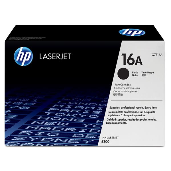 HP 16A - Nero - originale - LaserJet - cartuccia toner (Q7516A) - per LaserJet 5200, 5200dtn, 5200L, 5200Lx, 5200n, 5200tn