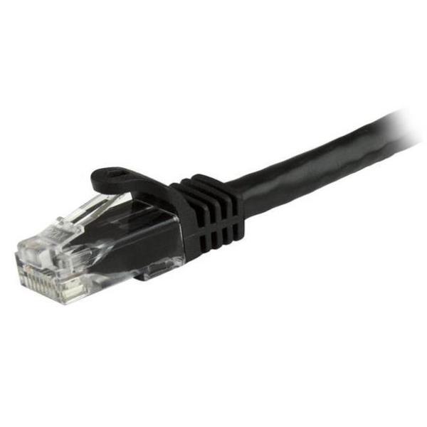 StarTech.com Cavo patch antigroviglio UTP RJ45 Cat6 Gigabit 15 m nero - Cavo patch 15 m (N6PATC15MBK) - Cavo patch - RJ-45 (M) a RJ-45 (M) - 15 m - UTP - CAT 6 - stampato, antiaggrovigliamento - nero
