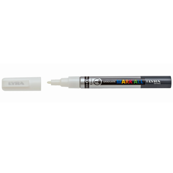 Lyra Graduate Mark All S - Marcatore - permanente - bianco - inchiostro base acqua - 1 mm - fine