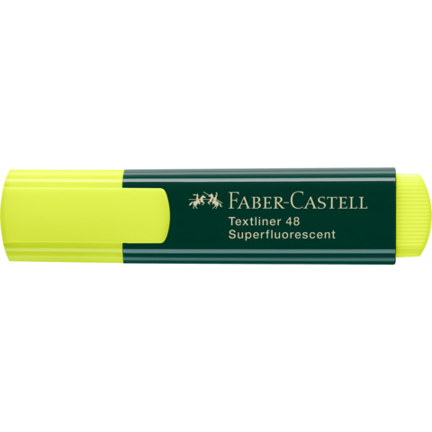 Faber-Castell TEXTLINER 48 REFILL - Evidenziatore - giallo fluorescente - inchiostro base acqua - 1-2-5 mm