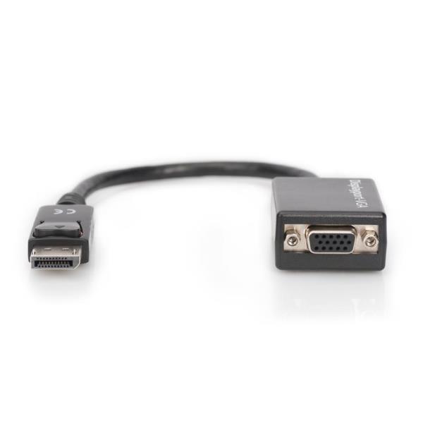 ASSMANN - Adattatore DisplayPort - DisplayPort (M) a HD-15 (VGA) (F) - 15 cm - stampato - nero