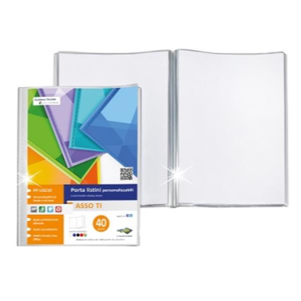 SEI ASSO - Porta listini - 40 compartimenti - per 220 x 300 mm - trasparente