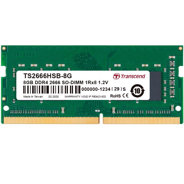 Transcend - DDR4 - modulo - 8 GB - SO DIMM 260-pin - 2666 MHz / PC4-21300 - CL19 - 1.2 V - senza buffer - non ECC