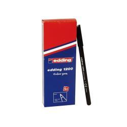 edding 1200 - Penna punta in fibra - nero - inchiostro base acqua - 0.5-1 mm