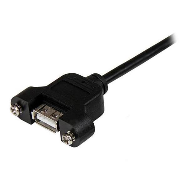 StarTech.com Cavo USB a pannello 91 cm A ad A - F/M - Prolunga USB - USB (F) a USB (M) - USB 2.0 - 91.4 cm - nero - per P/N: UUSBOTG
