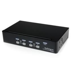 StarTech.com Switch KVM professionale USB VGA a 4 porte con hub - Commutatore VGA montabile su rack 1U 1920x1440 (SV431USB) - Switch KVM - 4 x KVM port(s) - 1 utente locale - desktop - per P/N: SV431RACK, SVUSB2N1_10, SVUSB2N1_15, SVUSB2N1_6